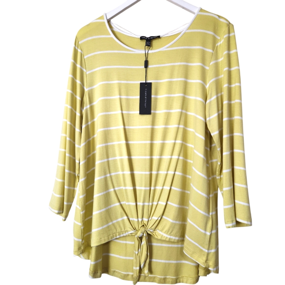 Cable & Gauge Long Sleeved Front Tie Shirt size XL